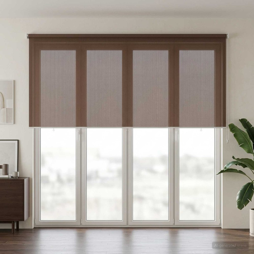 vidaXL Utomhus Rullgardin 90% UV Block Taupe 400 x 140 cm HDPE
