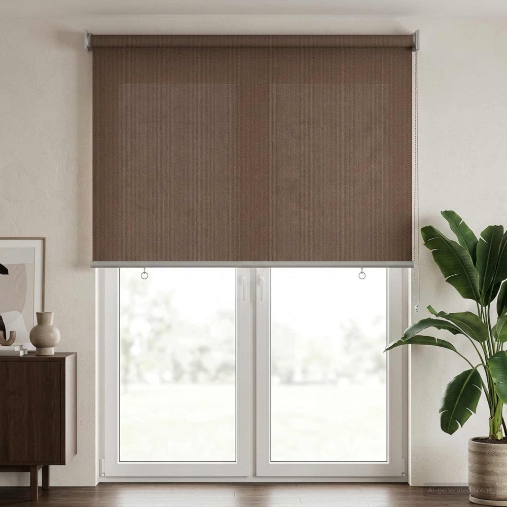 vidaXL Utomhus Rullgardin 90% UV Block Taupe 100 x 230 cm HDPE