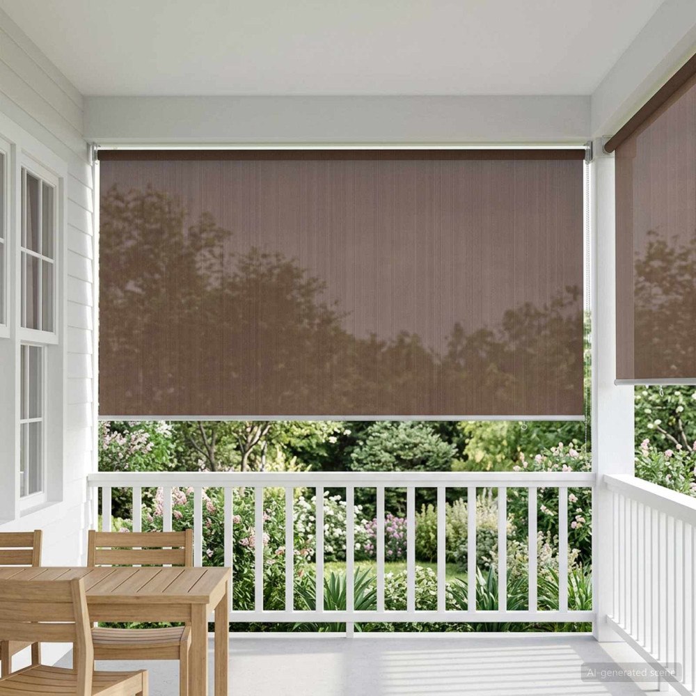vidaXL Utomhus Rullgardin 90% UV Block Taupe 160 x 230 cm HDPE