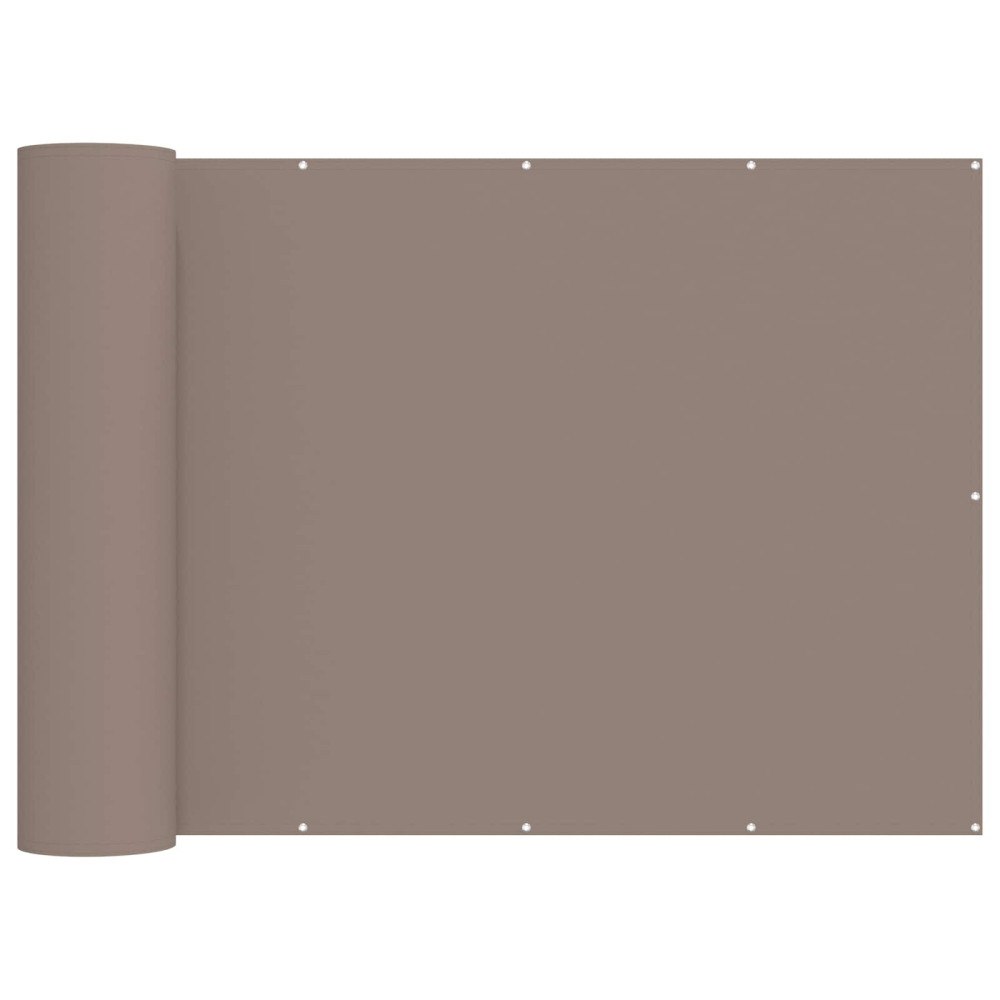 vidaXL Balkongskärm 150 x 600 cm Tyg med PU-beläggning Taupe