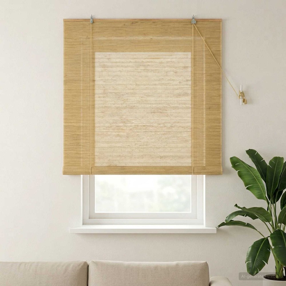 vidaXL Rullgardin Naturlig 130 x 160 cm Bambu