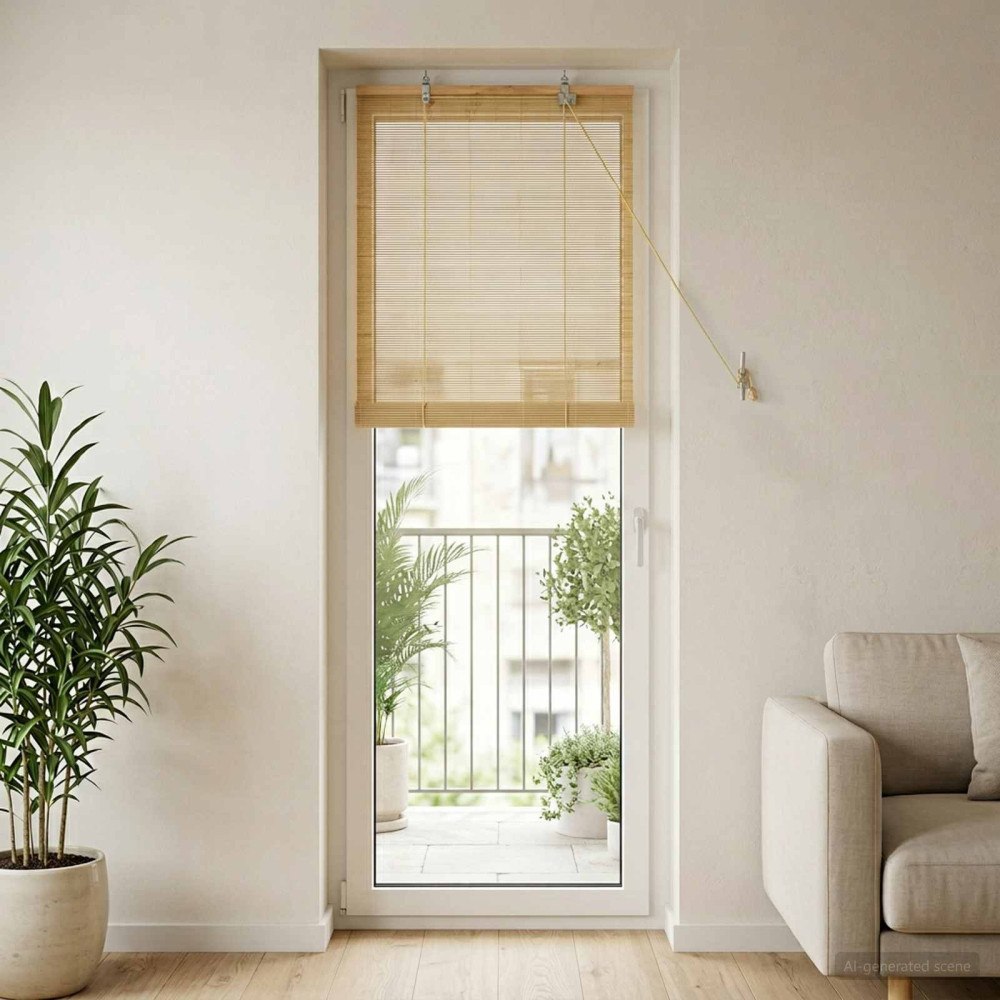 vidaXL Rullgardin Naturlig 50 x 220 cm Bambu