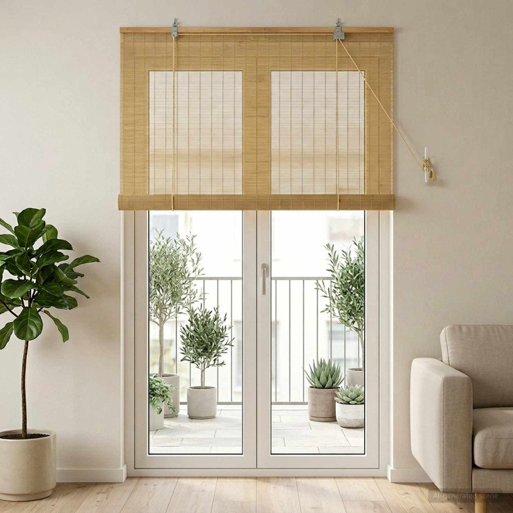 vidaXL Rullgardin Naturlig 120 x 220 cm Bambu