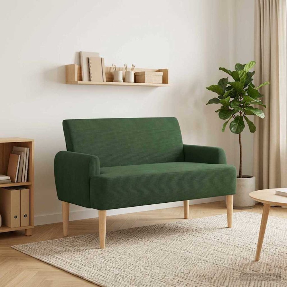 vidaXL Loveseat med knapprapport Jungelgrön 116 x 67 x 81 cm