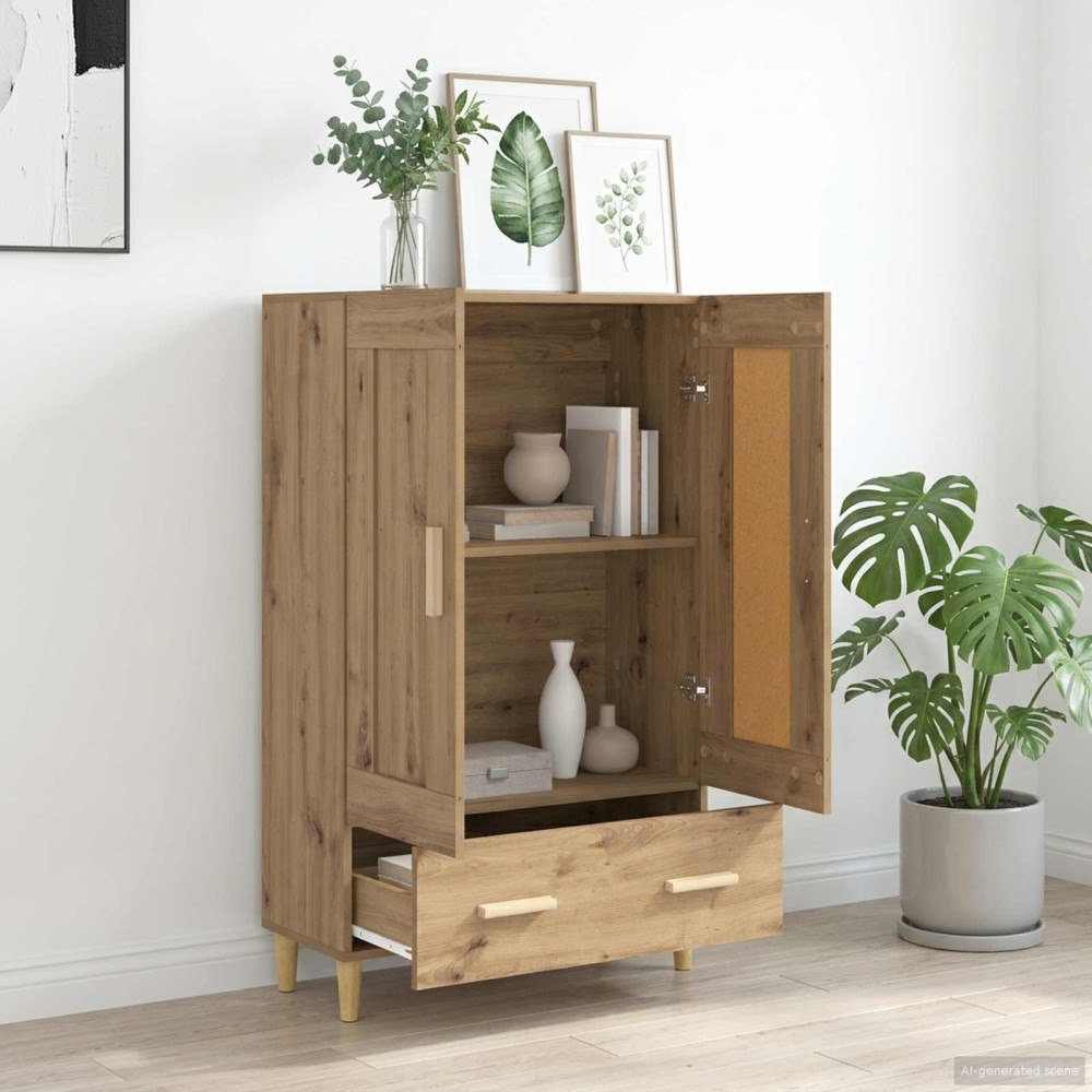 vidaXL Skåp Artisan-ek 70 x 31 x 115 cm Konstruerat trä