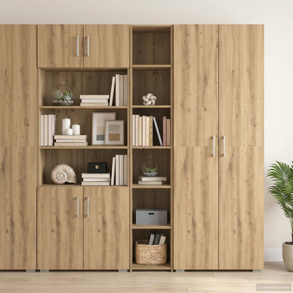 vidaXL Skåp Artisan-ek 30 x 41 x 185 cm Konstruerat trä