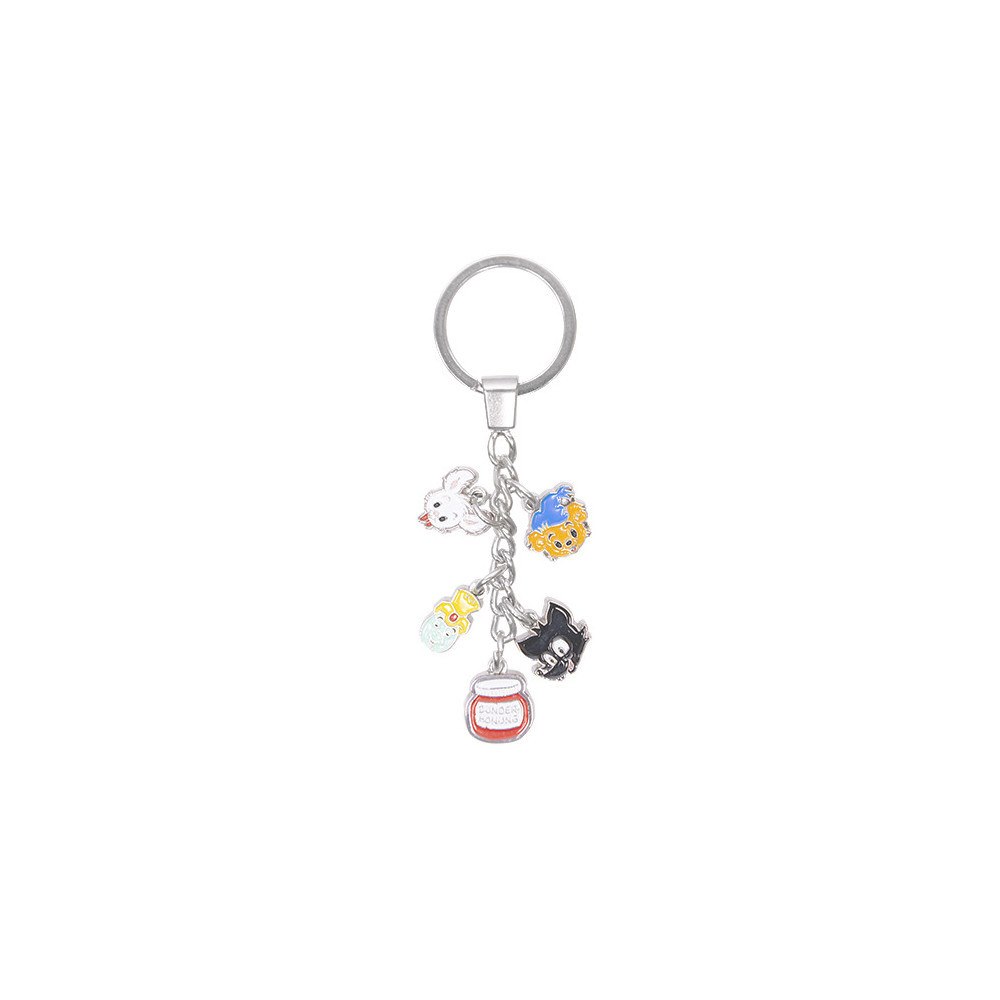 Nordic Souvenir Nyckelring Bamse, Skalman, L Skutt, Vargen, metall 70 mm