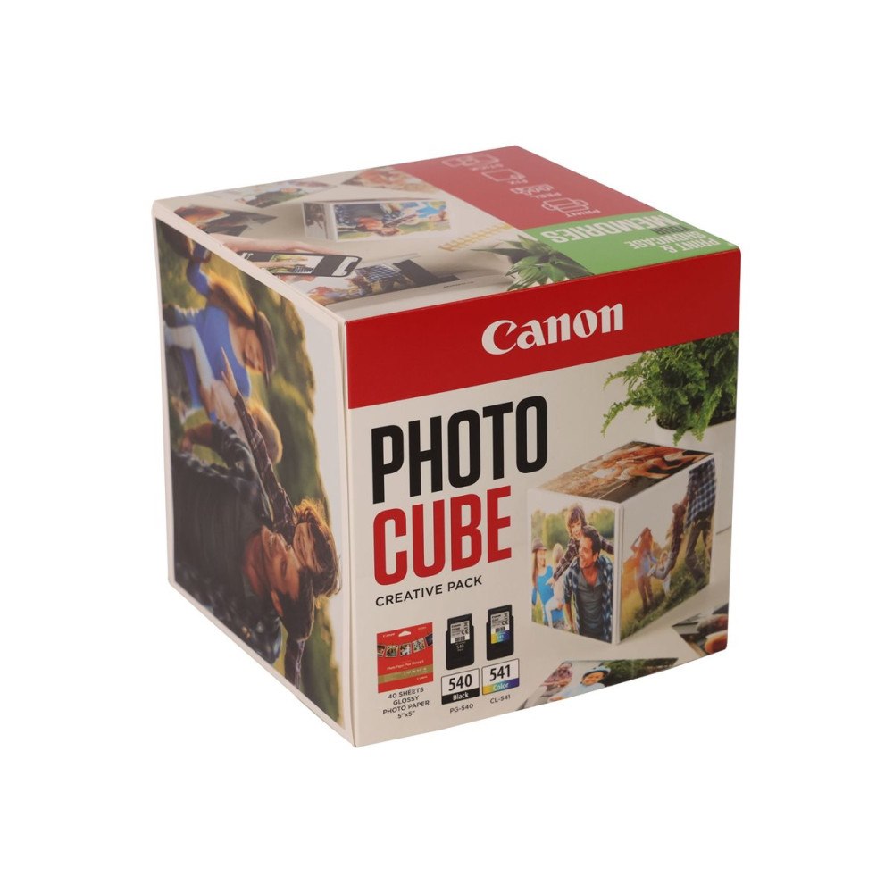 CANON Canon Photo Cube Creative Pack - 2-pack - svart, färg (cyan, magenta, gul) - original - blank - bläckpatron/papperssats