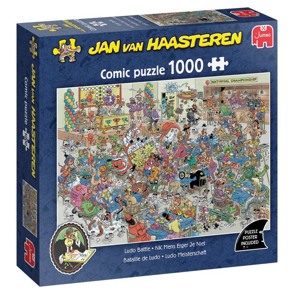 Jumbo Jan van Haasteren Pussel -  Ludo Battle 1 000 bitar