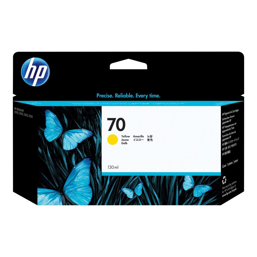 Hewlett-Packard HP 70 - gul - original - DesignJet - bläckpatron