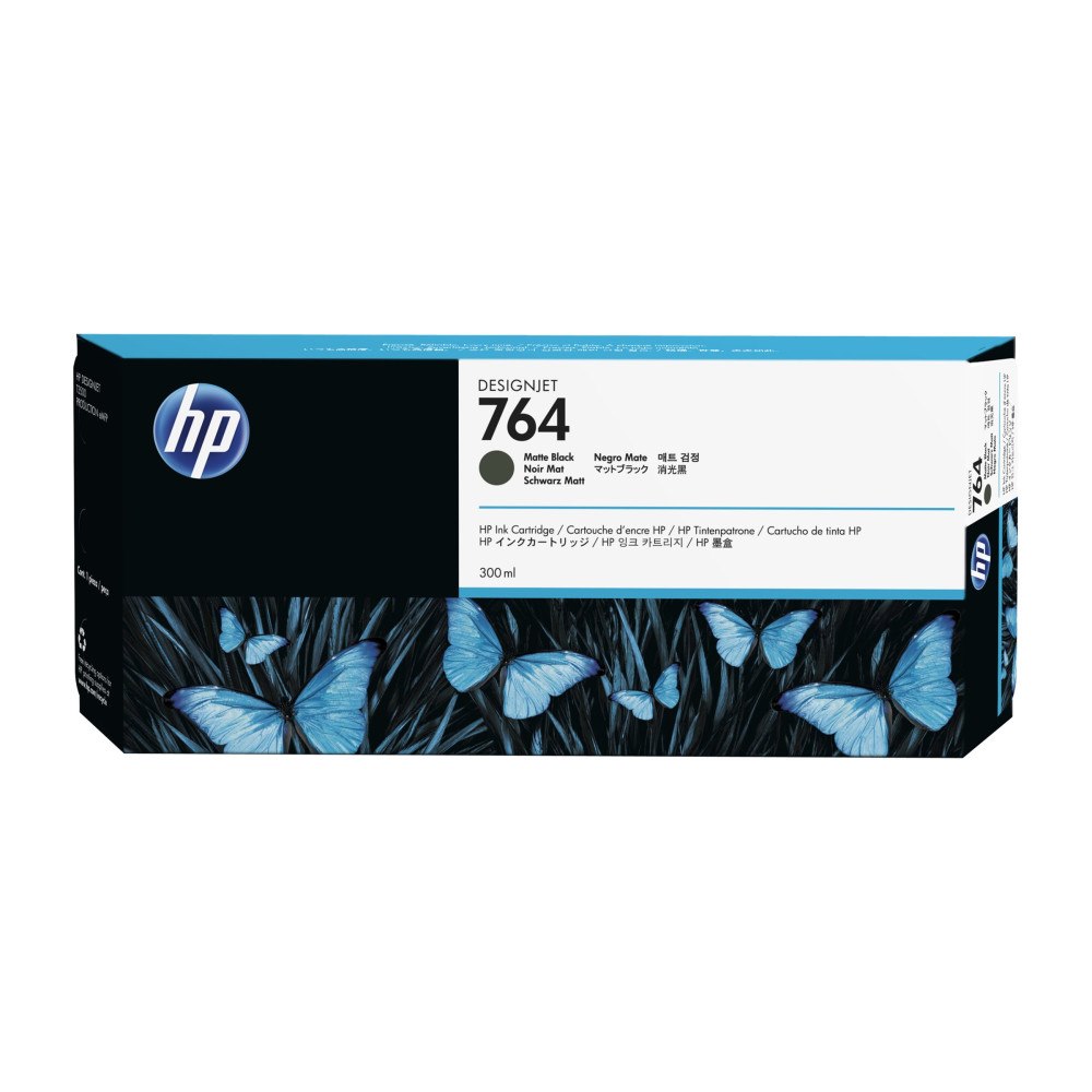 Hewlett-Packard HP 764 - mattsvart - original - bläckpatron
