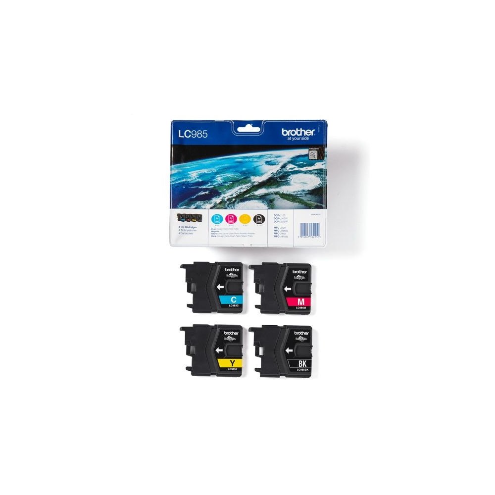 Brother Brother LC985VALBP - 4-pack - svart, gul, cyan, magenta - original - bläckpatron