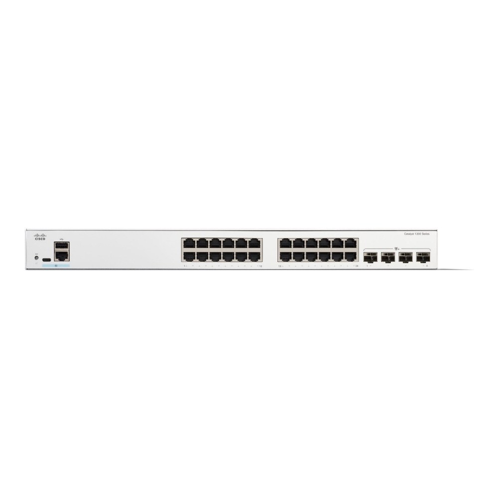 Cisco Cisco Catalyst 1200-24T-4X - switch - 24 portar - smart - rackmonterbar