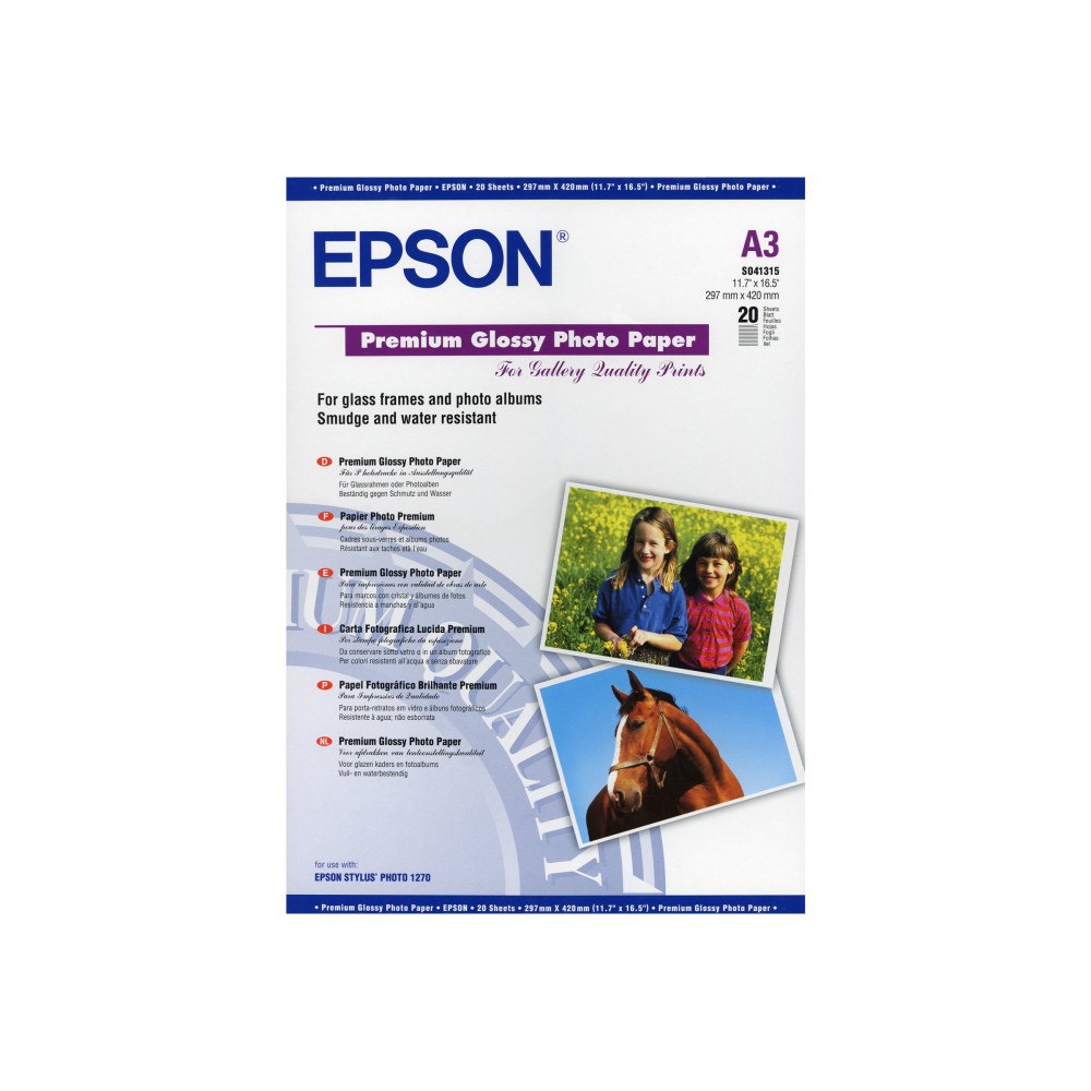 EPSON Epson Premium - fotopapper - blank - 20 ark - A3 - 255 g/m²
