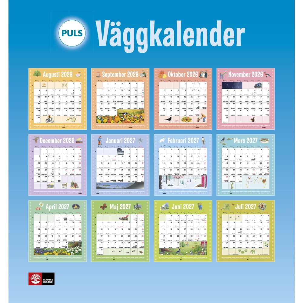 Natur & Kultur Läromedel och Akademi PULS Väggkalender (bok)