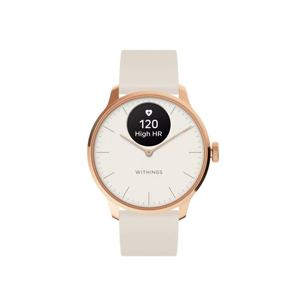 Withings Withings ScanWatch Light - guldrosa rostfritt stål - smart klocka med band - sand
