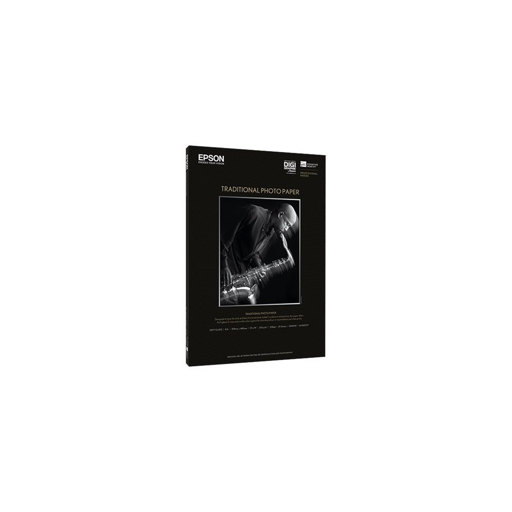 EPSON Epson Traditional Photo Paper - fotopapper - 25 ark - A4 - 330 g/m²