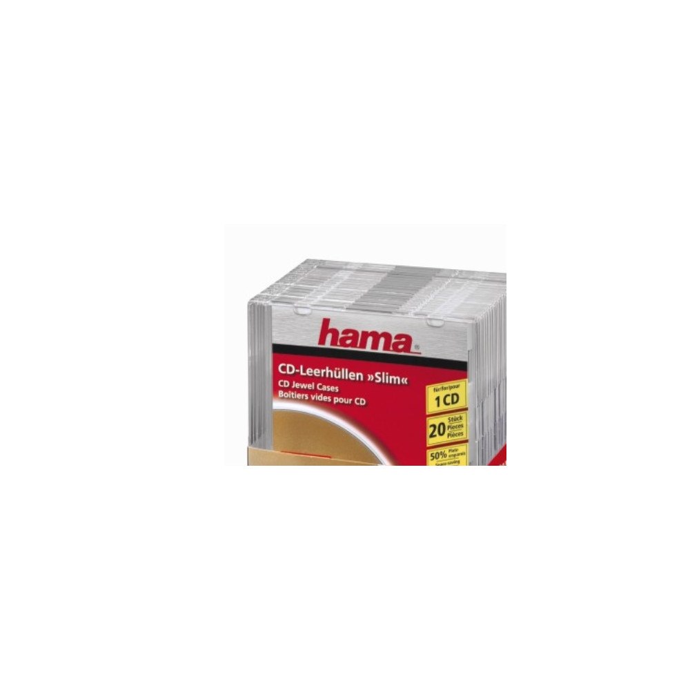 Hama Hama CD-ROM Slim Box - tunt fodral för arkiverings-CD