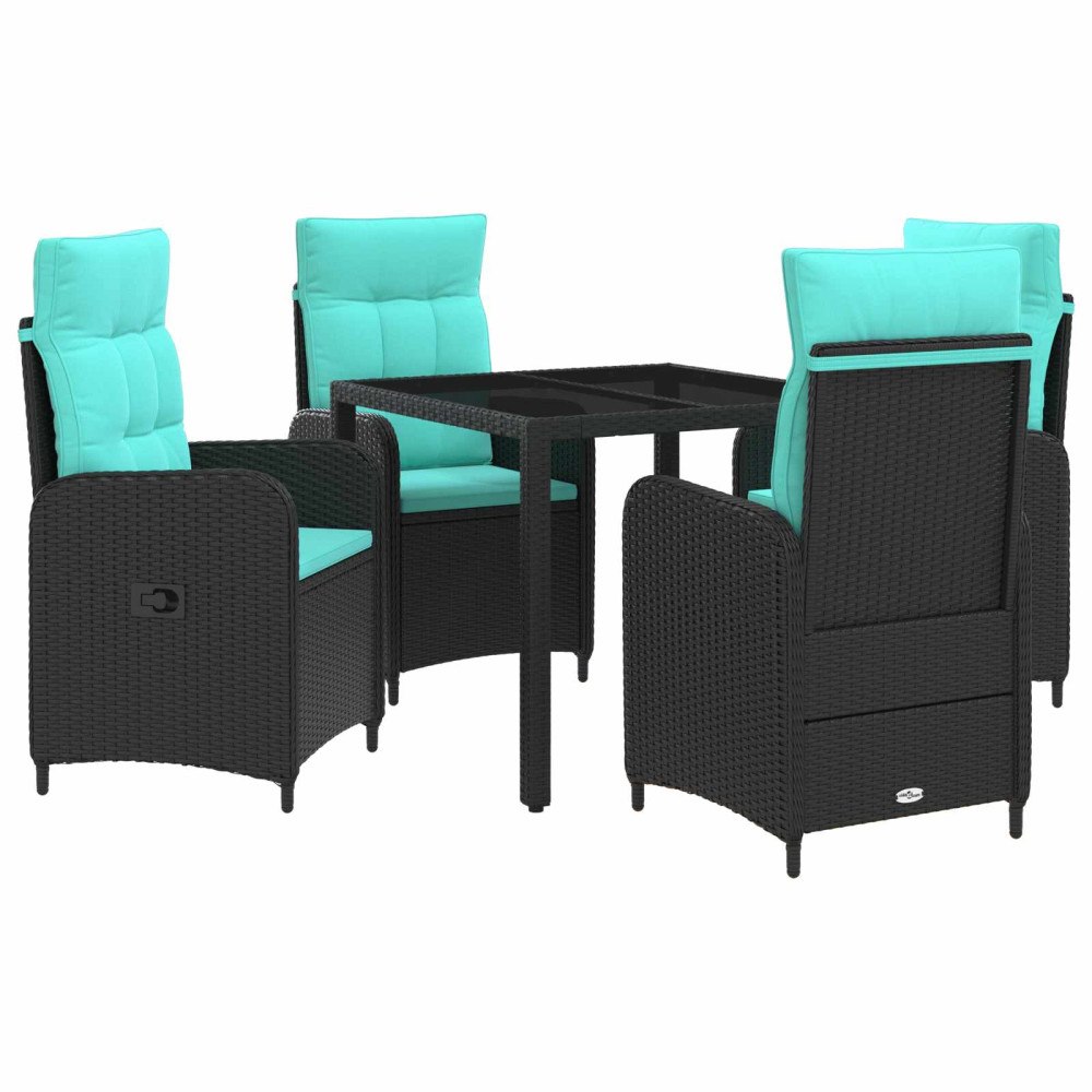 vidaXL Utomhusmatbord 5 pcs konstrotting