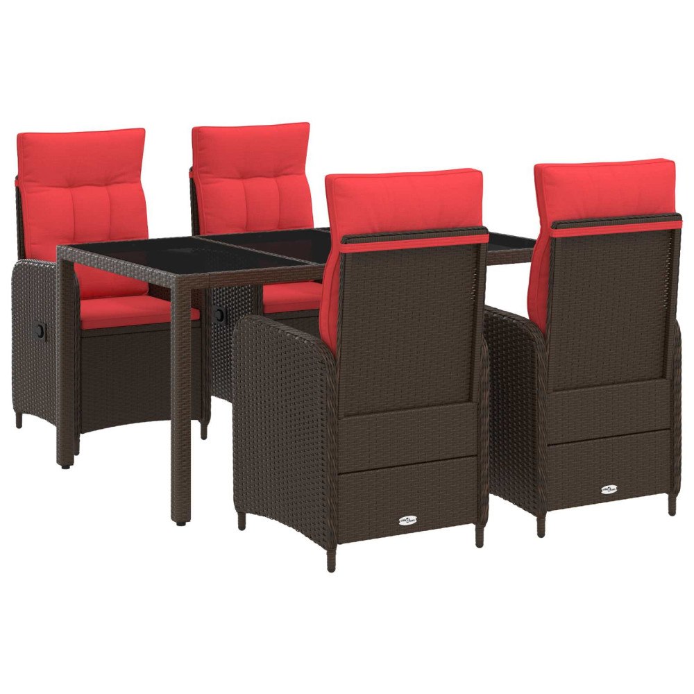 vidaXL Utomhusmatbord 5 pcs konstrotting