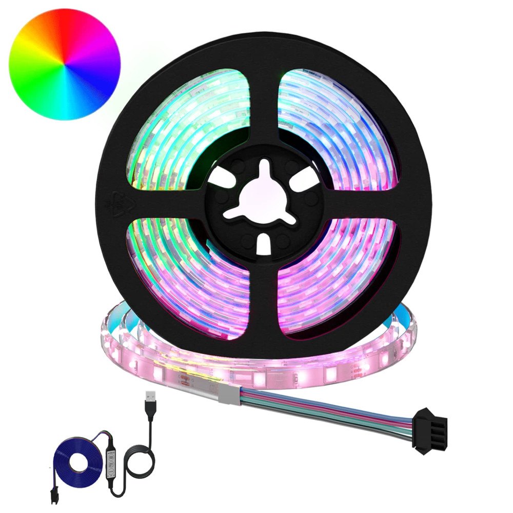 vidaXL LED Band 12 pcs Svart och Transparent 1700 mm Koppar och plast
