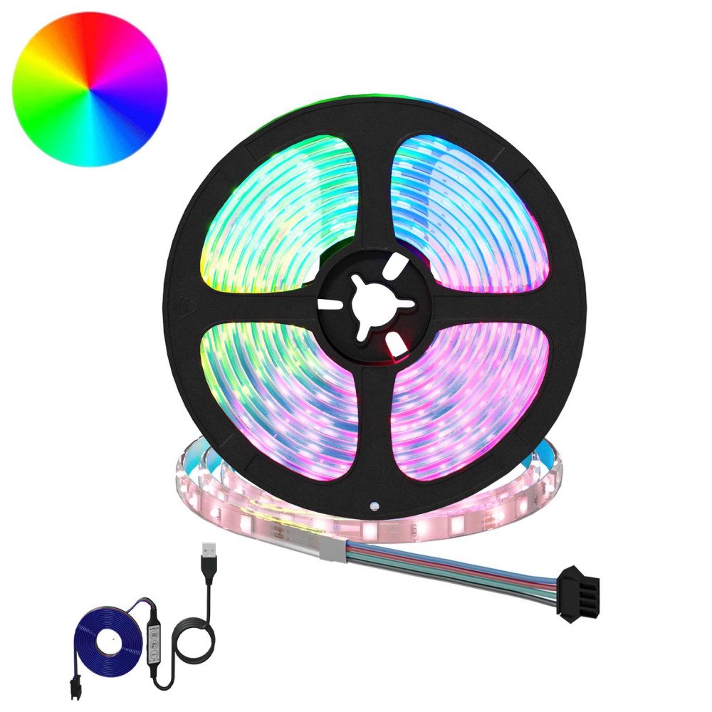 vidaXL LED Band 12 pcs Svart och Transparent 4700 mm Koppar och plast