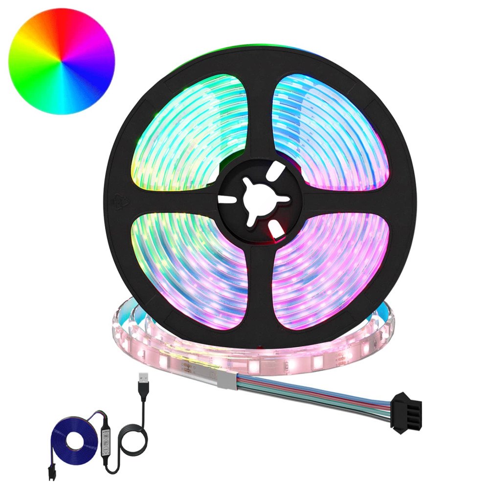 vidaXL LED Band 12 pcs Svart och Transparent 5500 mm Koppar och plast