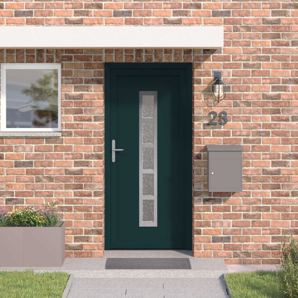 vidaXL Framdörr Antracit 98 x 208 cm PVC
