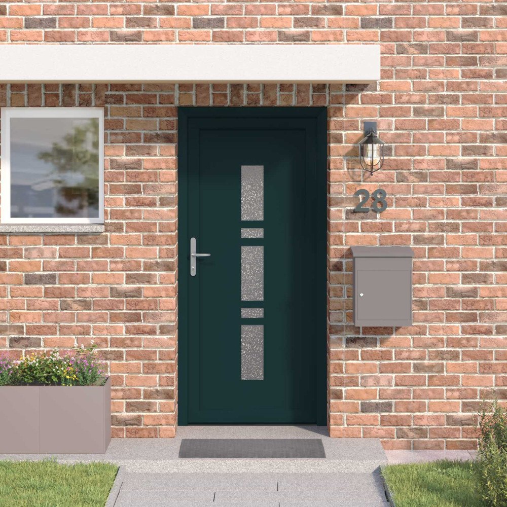 vidaXL Framdörr Antracit 88 x 200 cm PVC