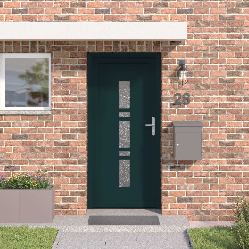 vidaXL Framdörr Antracit 108 x 208 cm PVC