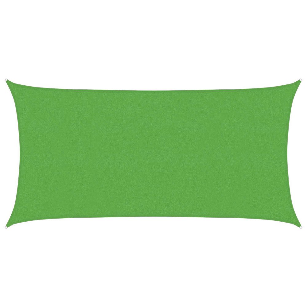 vidaXL Solsätt segel Ljusgrön 2 x 6 m HDPE