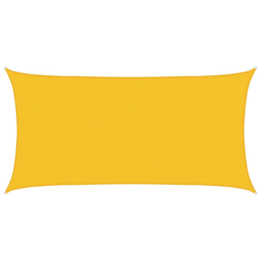 vidaXL Solsätt segel Gul 2 x 6 m HDPE