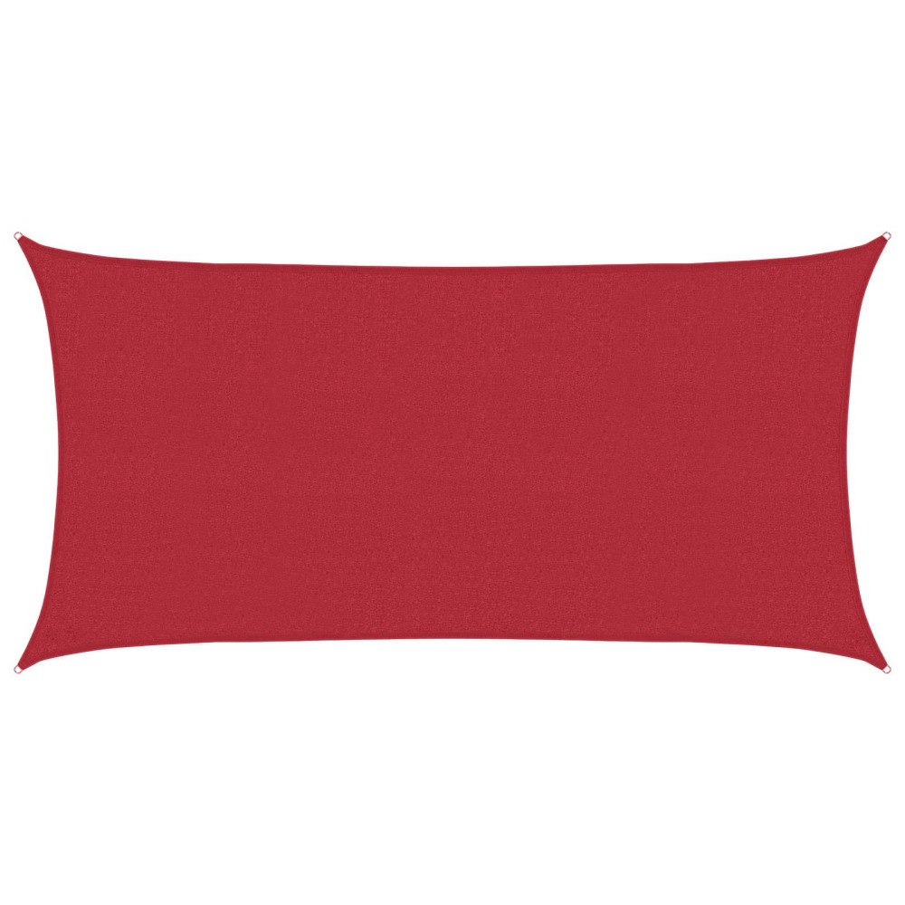 vidaXL Solsätt segel Röd 2,5 x 6 m HDPE