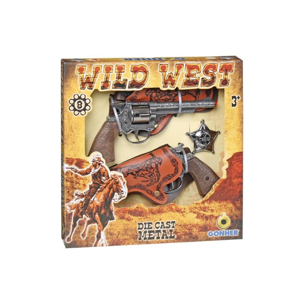 PULIO Pulio Gonher Guns GONHER western cowboyvåpenset WILD-WEST, 1...