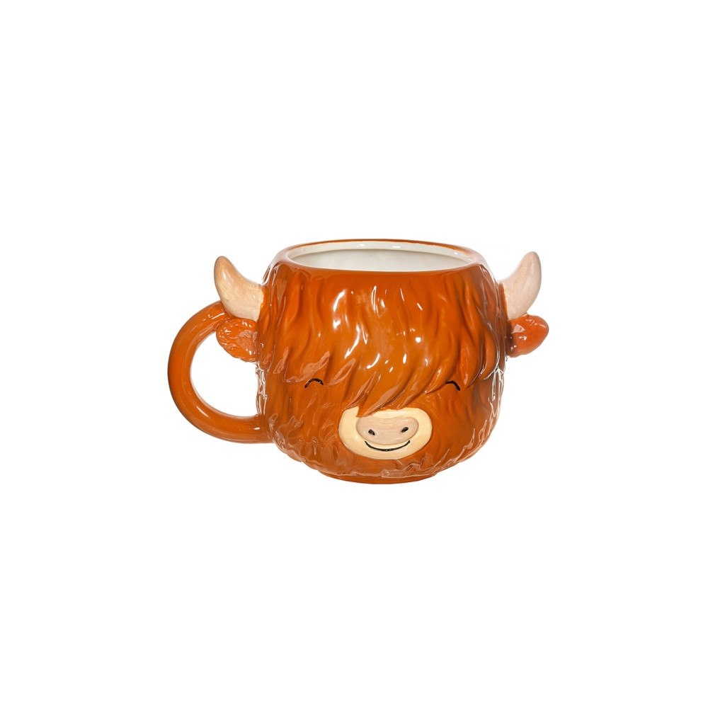 SASS & BELLE Highland Cow Shaped Mug