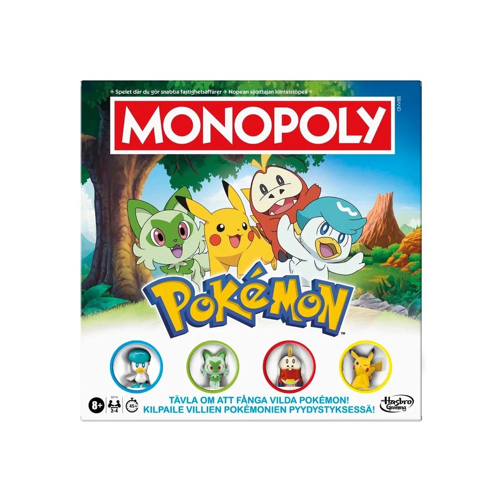 Hasbro Monopoly Pokemon SE/FI - Monopol Pokemon Svenska och Finska