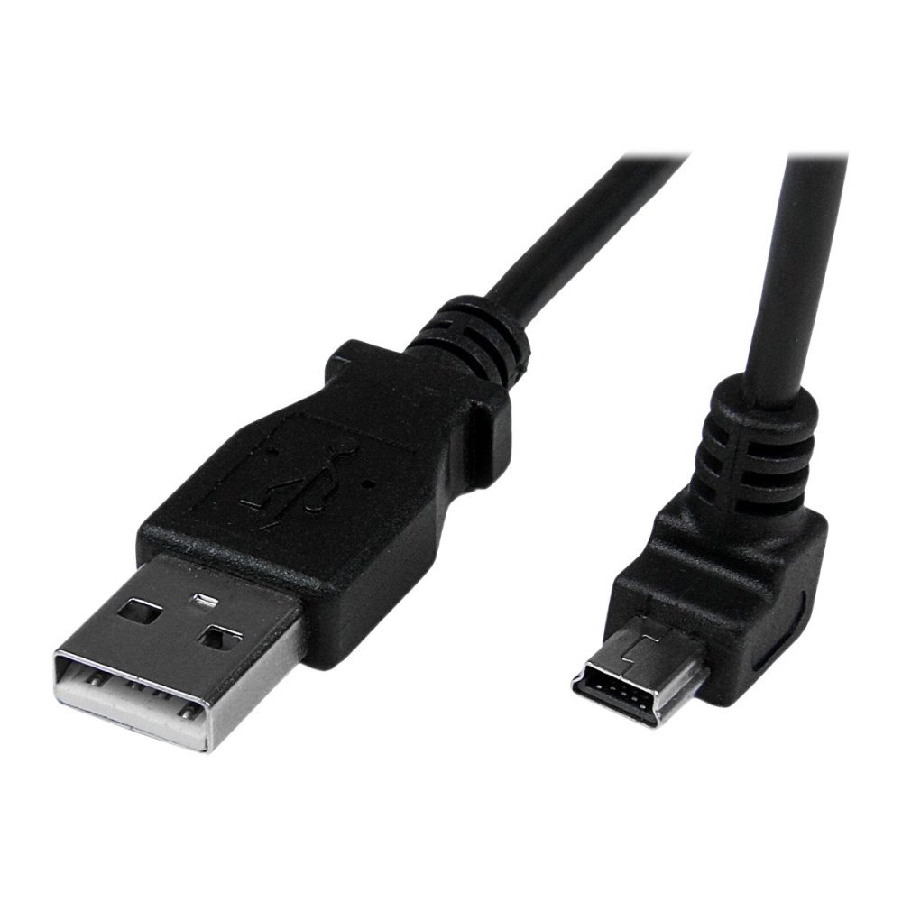 StarTech.com StarTech.com Down Angle Mini USB Cable - 2m - Black - USB A to Mini USB B - USB to Mini USB Cable - Mini USB Charger - U...