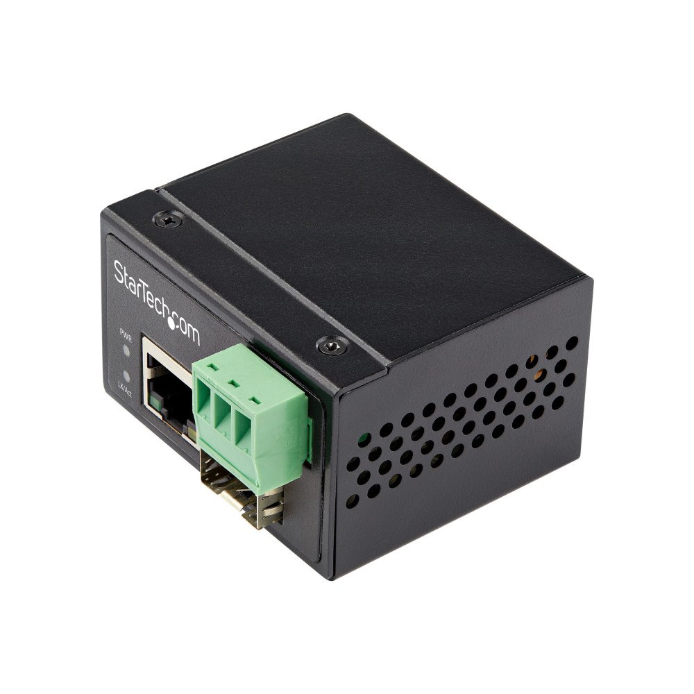 StarTech.com StarTech.com Industrial Fiber to Ethernet Media Converter, 100Mbps SFP to RJ45/Cat6, Singlemode/Multimode Optical Fiber...