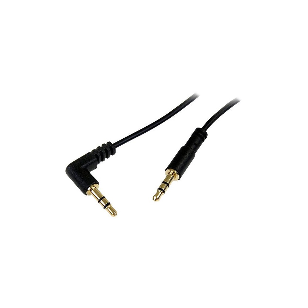 StarTech.com StarTech.com 30 cm Slim 3,5 mm till högervinklad stereoaudiokabel – M/M - ljudkabel - 30 cm
