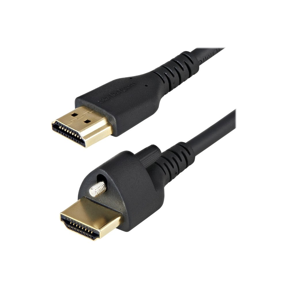 StarTech.com Startech 1m (3ft) HDMI Cable with Locking Screw, 4K 60Hz HDR 10, High Speed HDMI 2.0 Monitor Cable with Locking Screw Co...