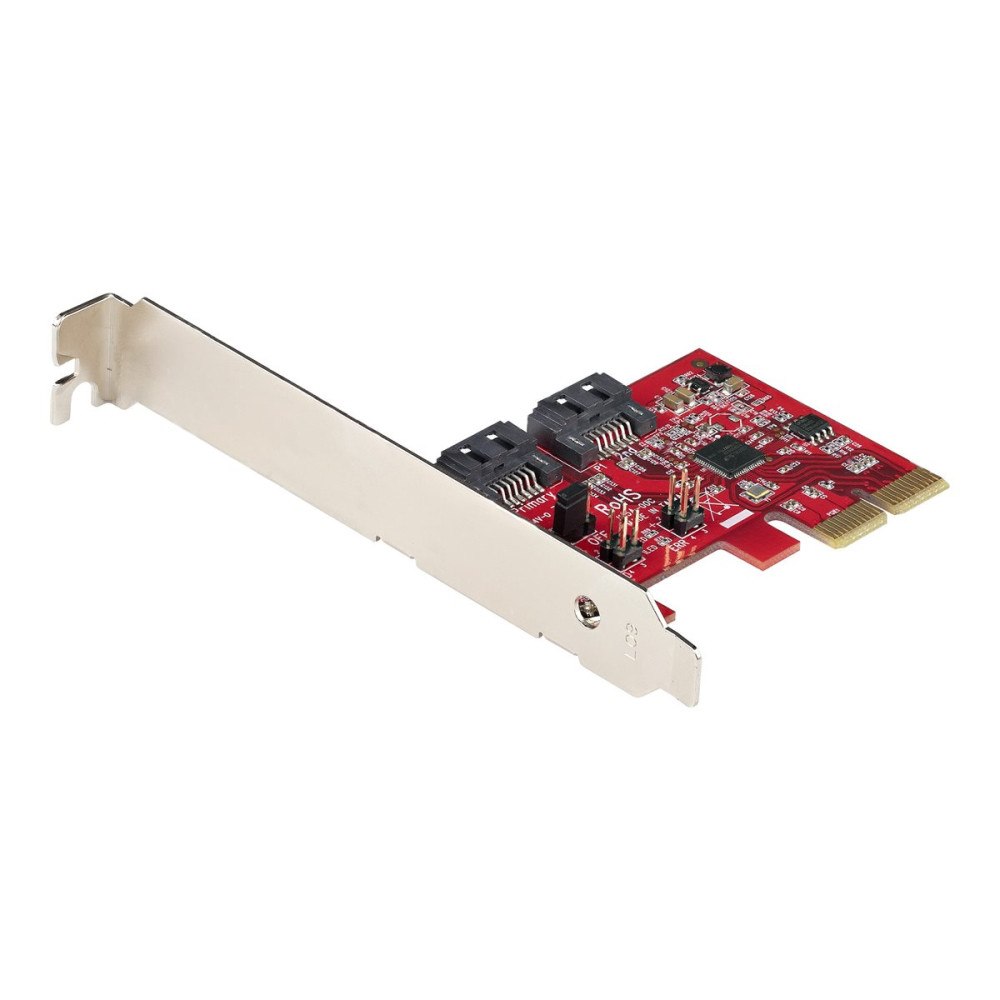 StarTech.com StarTech.com SATA PCIe-kort - 2-portars PCIe SATA-expansionskort - 6 Gbit/s - Hel-/lågprofil - PCI Express till SATA-ada...