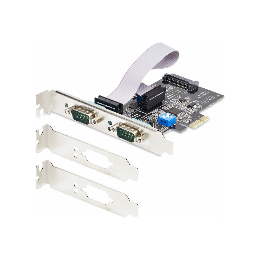 StarTech.com Startech 2-Port Serial PCIe Card, Dual-Port PCI Express to RS232/RS422/RS485 (DB9) Serial Card, Low-Profile Brackets Inc...