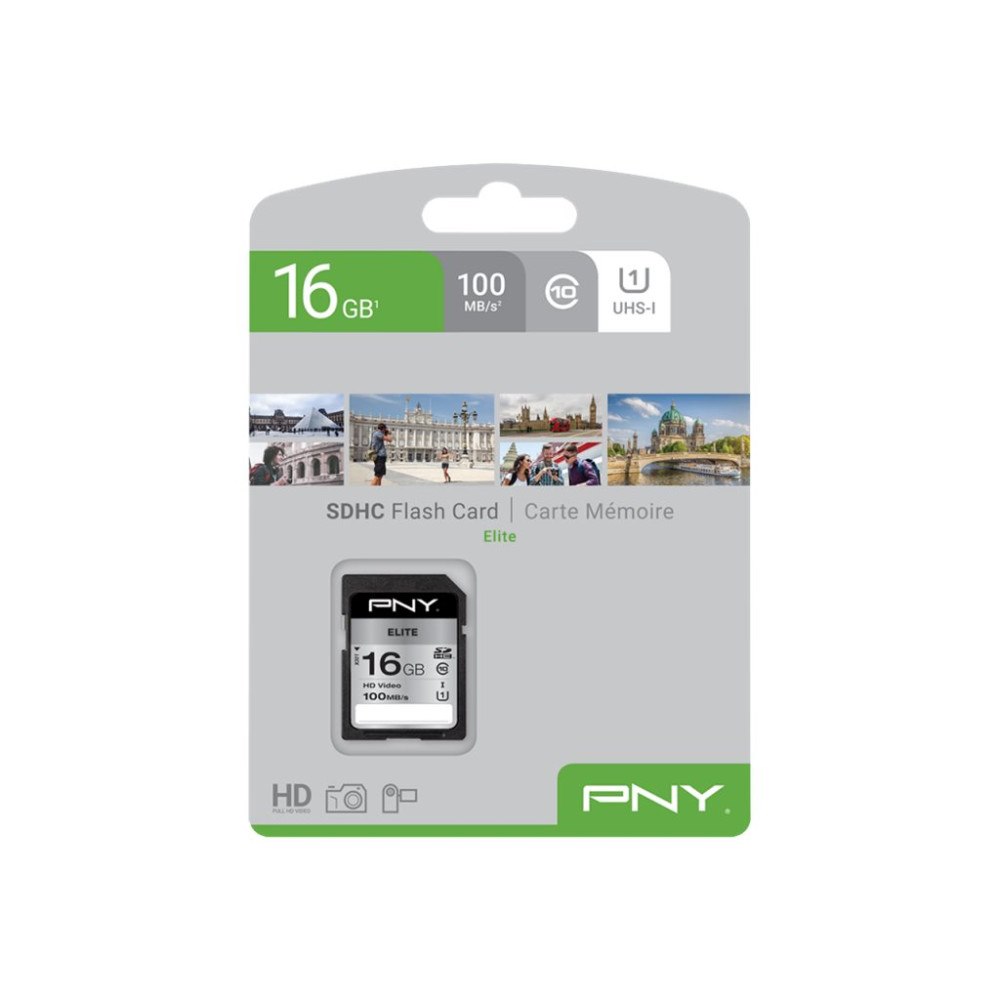 PNY Technologies PNY Elite - flash-minneskort - 16 GB - SDHC UHS-I