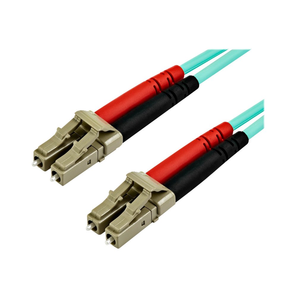 StarTech.com StarTech.com 15 m OM4 LC to LC Multimode Duplex Fiber Optic Patch Cable- Aqua - 50/125 - Fiber Optic Cable - 40/100Gb -...