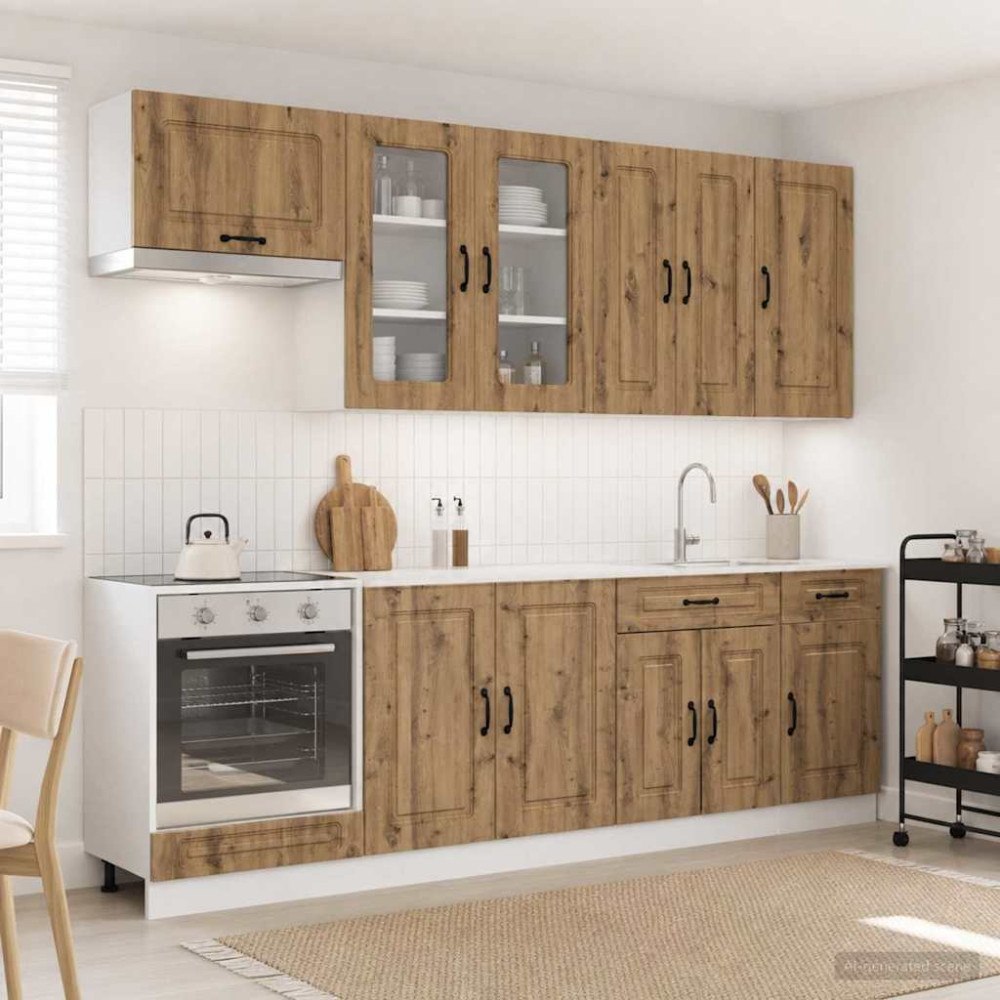 vidaXL Köksenhet KALMAR 8 pcs Artisan-ek Konstruerat trä