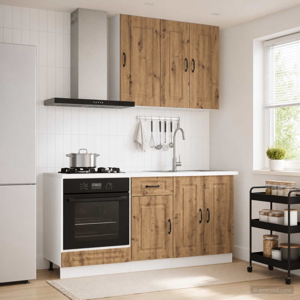 vidaXL Köksenhet KALMAR 5 pcs Artisan-ek Konstruerat trä