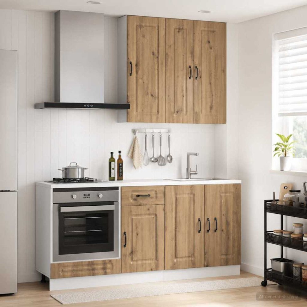 vidaXL Köksenhet KALMAR 5 pcs Artisan-ek Konstruerat trä