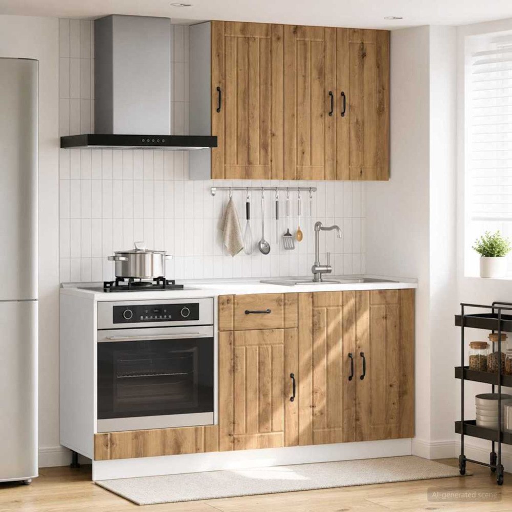 vidaXL Köksenhet LUCCA 5 pcs Artisan-ek Konstruerat trä