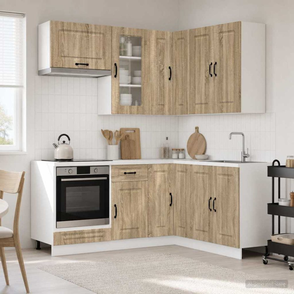 vidaXL Köksenhet KALMAR 8 pcs Sonoma-ek Konstruerat trä