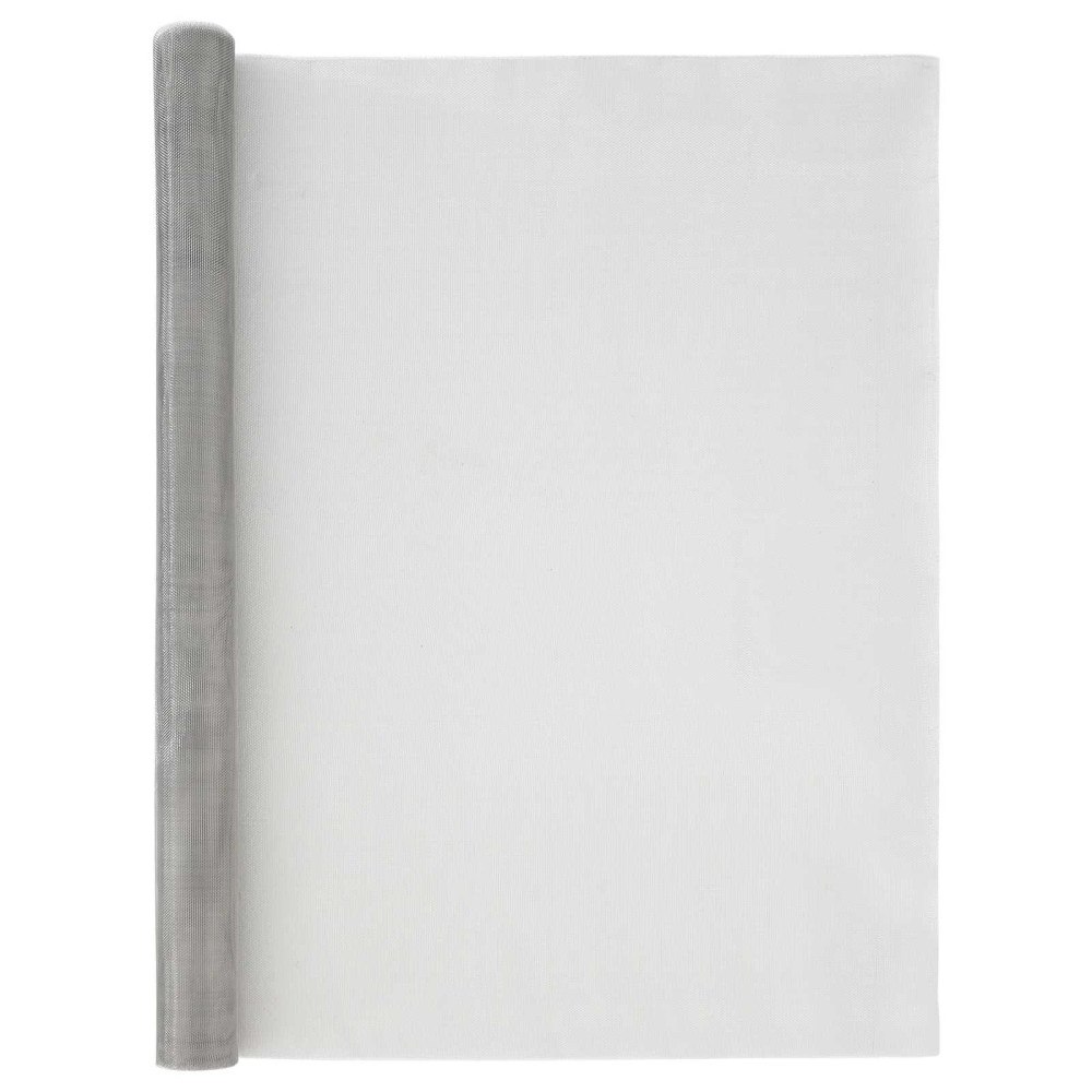 vidaXL Nätduk 100 x 2000 cm 18 Mesh Rostfritt stål 201 Silver